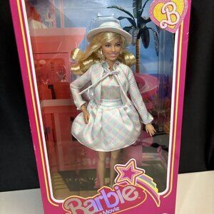 Barbie The Movie Doll, Margot Robbie as Barbie Doll With Blue Plaid Matching Set